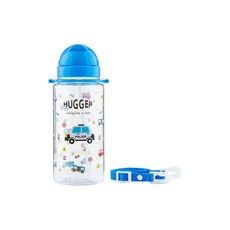 HUGGER 兒童吸管水壺 附背帶, 小汽車, 550ml, 1個