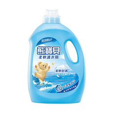 熊寶貝 柔軟護衣精 沁藍海洋香, 3.2L, 1瓶