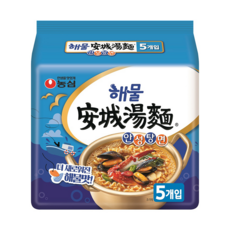 NONGSHIM 農心 韓國境內版 安城湯麵 海鮮口味, 112g, 5包, 1袋