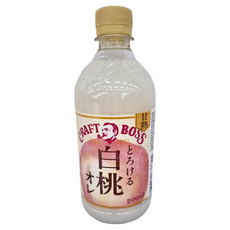 日本 BOSS 白桃拿鐵, 500ml, 1瓶