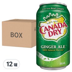 CANADA DRY 薑汁汽水, 355ml, 12罐