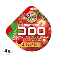 UHA 味覺糖 酷露露Q糖 草莓味, 40g, 4包