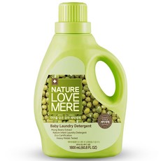 NATURE LOVE MERE 嬰幼兒衣物洗衣精 綠豆香, 1.8L, 1瓶