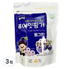 Pure Eat 幼兒圓餅 1歲以上, 藍莓風味, 40g, 3包