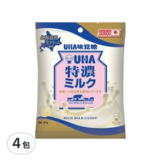 UHA 味覺糖 特濃牛奶糖, 67g, 4袋