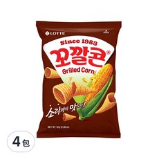 LOTTE 樂天 玉米脆角 烤玉米味, 67g, 4包