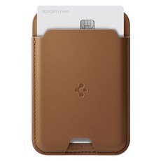 Spigen MagSafe Valentinus手機雙卡皮革卡包, 棕色, 1個