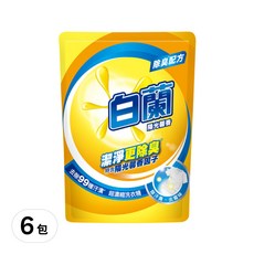 白蘭 超濃縮洗衣精 補充包, 陽光馨香, 1.6kg, 6包