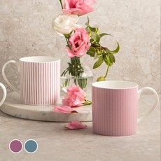 HANKOOK CHINAWARE 線條印花馬克杯組 2件組, 混色​, 1組