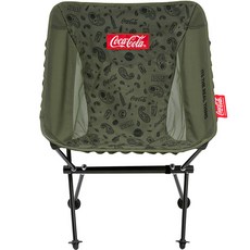 ROYCHE Coca-Cola 輕量防水塗層野營矮椅 + 專屬小袋套組, 1套, 卡其色