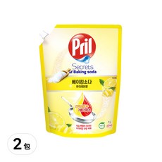 Pril 淨麗 小蘇打高效洗碗精補充包 檸檬香, 1L, 2包