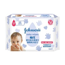 Johnson's 嬌生 嬰兒純水柔濕巾 棉柔一般型, 100張, 12包