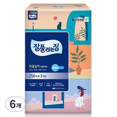 Zalzip 抽取式面紙, 250張, 6盒