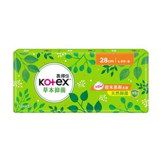 Kotex 靠得住 草本抑菌夜用一般衛生棉, 28cm, 36片, 1組