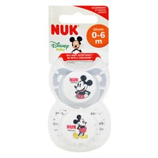 NUK 迪士尼 安睡型矽膠安撫奶嘴 2入組, 米奇, 0-6個月, 1組