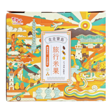 TRYGOODZ 翠菓子 走走寶島旅行米果禮盒 25包, 鹽味杏仁 + 醬燒米果 + 角小酥 + 海苔卷 + 原味米香, 1盒