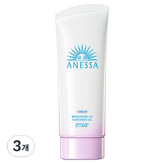 ANESSA 安耐曬 美光燈潤色防曬凝膠N SPF50+ PA++++, 3條, 90g