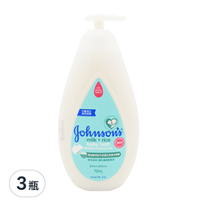 Johnson's 嬌生 嬰兒牛奶純米沐浴乳, 750ml, 3瓶