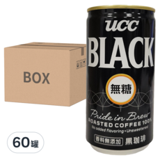 ucc 無糖咖啡飲料, 184ml, 60罐