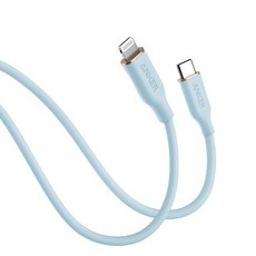 ANKER Apple iPhone 第 3 代 Powerline Flow C 轉閃電快速充電線, 迷霧藍, 90cm