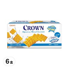 CROWN 皇冠 原味 營養餅乾, 200g, 6盒