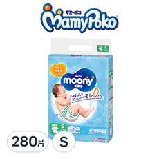 滿意寶寶日本版 頂級超薄黏貼型尿布, S, 280片