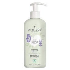 ATTITUDE 艾特優 嬰幼兒2合1洗髮沐浴露 0歲以上 甜蘋果, 473ml, 1瓶