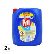 Pril 淨麗 濃縮高效能洗碗精大容量 檸檬, 3868ml, 2瓶