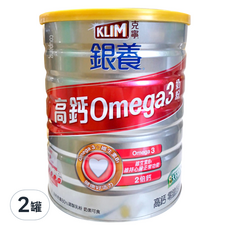 KLIM 克寧 銀養 高鈣Omega3奶粉, 1.5kg, 2罐