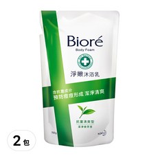 Biore 蜜妮 淨嫩沐浴乳 補充包 潔淨綠茶香, 700g, 2包