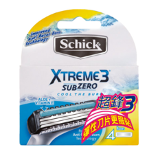 Schick 舒適牌 超鋒3刀片, 4入, 1盒