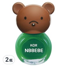 Nbbebe 兒童用指甲油, 大地綠, 2瓶