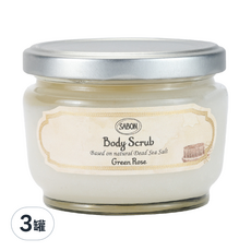 SABON 綠玫瑰身體磨砂膏, 320g, 3罐