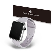 Apple Watch 雙扣矽膠錶帶, 淺紫色