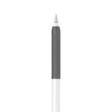 VIEWSEE Apple Pencil 第 1 代/第 2 代普通矽膠握把超薄保護套, 黑色的, 1個