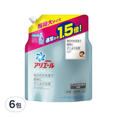 ARIEL 超濃縮抗菌抗蹣洗衣精補充包, 1360g, 6包