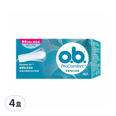 o.b. 歐碧 棉條迷你型, 迷你型, 16入, 4盒