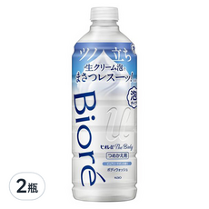 Biore 蜜妮 水潤泡沫沐浴露補充瓶 純粹皂香, 2瓶, 440ml