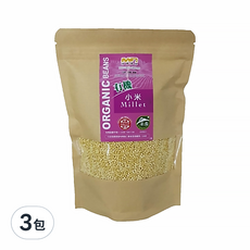 茂喜食品 有機小米, 400g, 3包