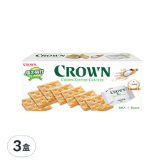 CROWN 皇冠 原味蘇打餅乾, 149g, 3盒