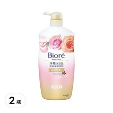 Biore 蜜妮 淨嫩沐浴乳 玫瑰 絲滑潤澤, 1000g, 2瓶