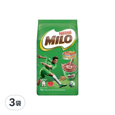 MILO 美祿 巧克力麥芽飲品, 1kg, 3袋