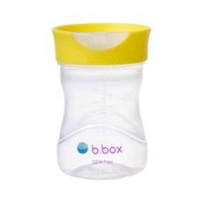 b.box 嬰幼兒帶刻度防漏訓練水杯 240ml, 檸檬黃, 1個
