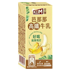 KLIM 克寧 芭那那高纖牛乳, 198ml, 6瓶