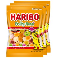 HARIBO 哈瑞寶 水果風味夾心Q軟糖, 100g, 3包