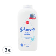 Johnson's 嬌生 嬰兒爽身粉, 經典原味, 500g, 3瓶