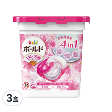 ARIEL BIO 碳酸 雙色4D洗衣膠球 淺粉牡丹花香, 11顆, 3盒