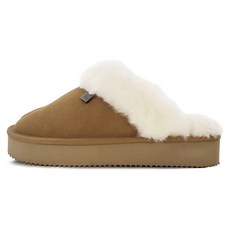 BLUEMOUNTAIN 女款 UGG 抓絨 Tabi 拖鞋, 淺褐色, 240