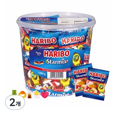 HARIBO 哈瑞寶 Starmix軟糖, 1kg, 2桶