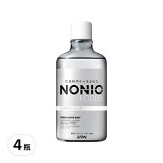 LION 獅王 NONIO 終結口氣漱口水 晶燦亮白, 600ml, 4瓶